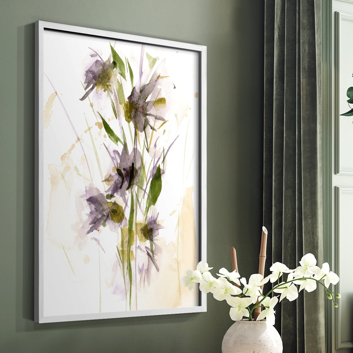 After Rain III Framed Print in White Solid Wood 11 x 14 Framed Print