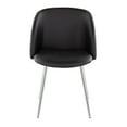 thumbnail image 4 of LumiSource Chrome Metal, Black PU Fran Chair - Set of 2, 4 of 8