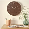 thumbnail image 2 of Unique Bargains 2 Pcs Analog Battery Operated Wall Clock 12 Inch Brown/Blue, 2 of 6