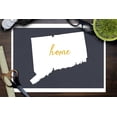 thumbnail image 3 of Connecticut, Home State, White on Gray (9x12 Wall Art Print, Home Decor), 3 of 3