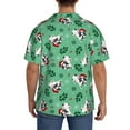 thumbnail image 5 of KLL Christmas French Bulldog Print Men's Shirt Short Sleeve Button Down Summer Cuba Beach Shirts- Small, 5 of 7