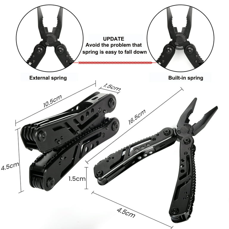 23-in-1 Camping Multi tool, Multitool, Pliers knife set folding pocket  knife outdoor knife set for camping survival 