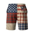 thumbnail image 6 of Iaqnaocc 250 Anniversary Usa Mens Shorts Big and Tall American Flag Stars Gym Shorts Men Drawstring Quick Dry Running Workout Beach Shorts for Men With Pockets Hot Pink L, 6 of 6