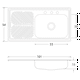 thumbnail image 3 of Fregadero Cocina Empotrar 1 Tina 101x54x15 M202 Der EB Tecnica Linea Mark, 3 of 3