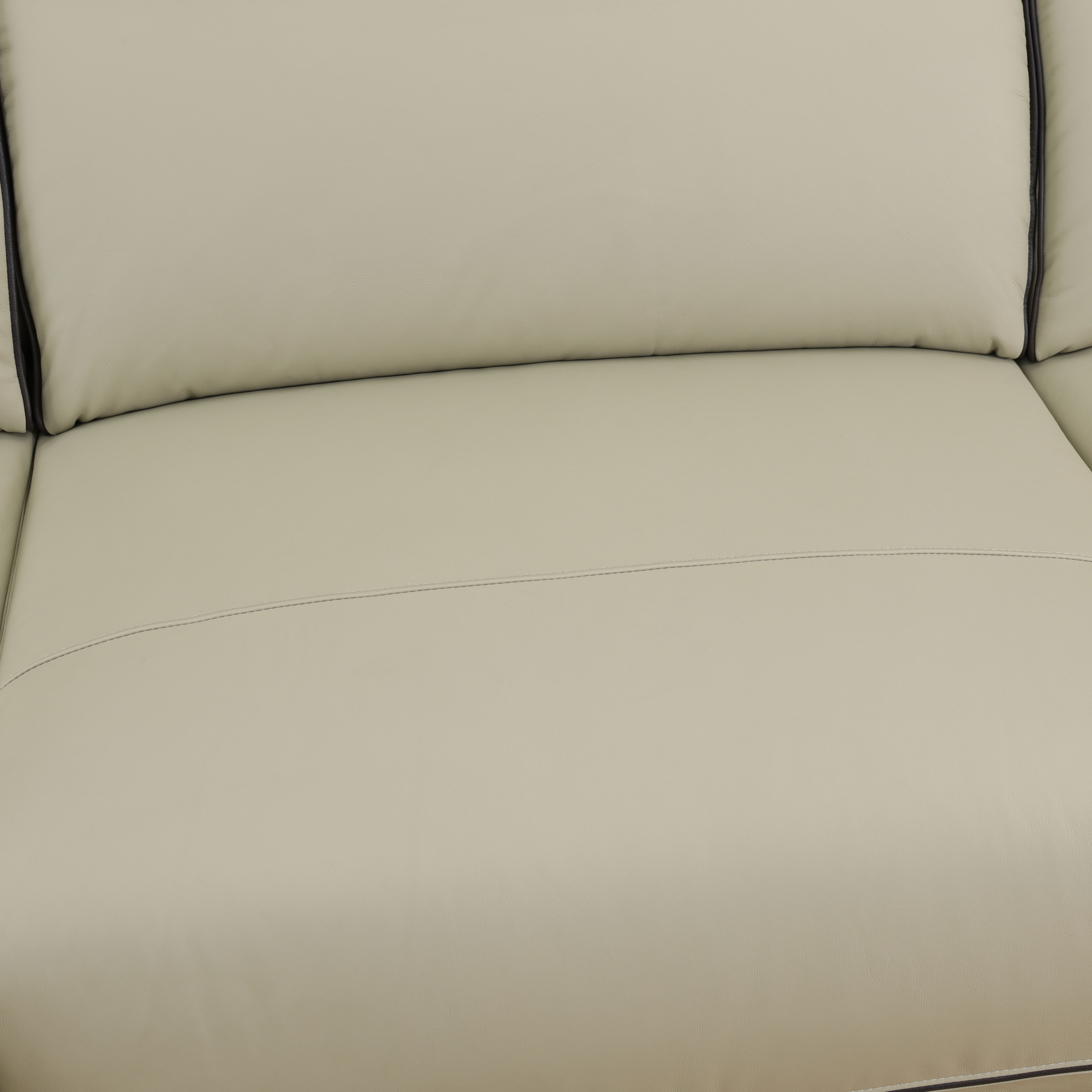 MAYEERTY 3-Seater Recliner Sofa, Top-Grain Leather with LED Lights & USB Charging for Apartment Living Room