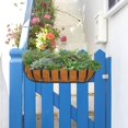 thumbnail image 1 of 24-Inch Metal Wall-Mount Half Moon Coconut Liner Planter Basket, 1 of 8