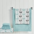 thumbnail image 2 of Modern Threads Organic Vines 6-Piece Yarn Dyed Adult Towel Set, Aqua, 2 of 3