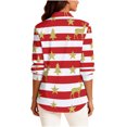 thumbnail image 5 of Womens Tops Long Sleeve Christmas Shirt Button Down Shirt Casual Beach Shirts,Blouse for Women Red S, 5 of 6