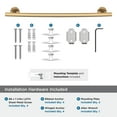 thumbnail image 5 of Amerock Arrondi Champagne Bronze 18 inch (457mm) Towel Bar, 5 of 8
