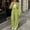 Green women lounge set two piece a1, variant on Bzdzmqm Women's 2 Piece Lounge Set Ribbed Knit Zip Up Cropped Hoodie and Wide Leg Pants with Drawstring Elastic Waist Casual Tracksuit for Fall Winter Wear, Brown M