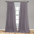 thumbnail image 5 of Abstract Curtains 2 Panels Set, Retro Repetitive Pattern with Geometric Motifs, Window Drapes for Living Room Bedroom, 56"W X 84"L, Cocoa Pale Ceil Blue, by Ambesonne, 5 of 5