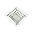 thumbnail image 2 of Benzara Metal and Glass Coffee Table with Inverted Pyramid Base Design, Clear and Silver, 2 of 3