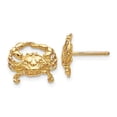 thumbnail image 4 of 14k Yellow Gold Solid Crab Post Earrings, 4 of 7