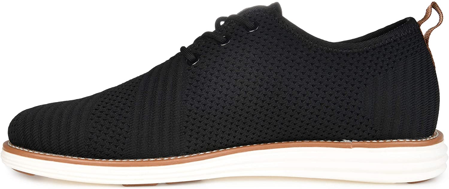 Vance Co. Mens Novak Tru Comfort Foam Knit Lace-up Round Toe Dress Shoe, Widths Available