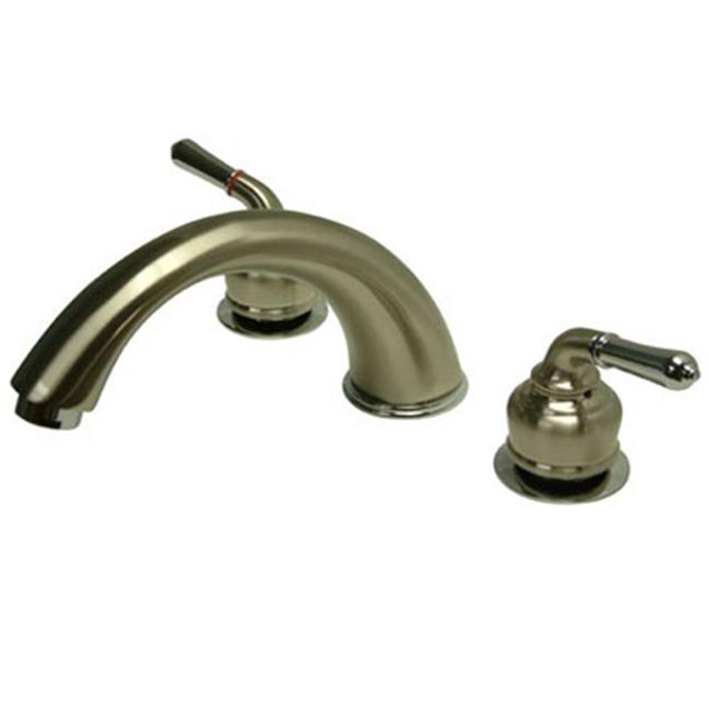 Kingston Brass KC367 8 Inch -18 Inch Widespread Roman Tub Filler - Satin Nickel-Polished Chrome