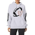 thumbnail image 6 of Xyxonk Football Sweatshirt Game Day Graphic Sunday Funday Shirt Fashion Long Sleeve v neck Pullover 2025 Fall Clothing, White L, 6 of 6