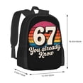 thumbnail image 5 of Six Seven Emojis Backpack Fashion Travel Backpack Laptop Backpack Simple And Large Capacity Backpack 16.5 Inch, 5 of 9