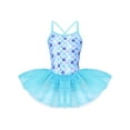 thumbnail image 1 of HULIJA Enfants Filles Écailles de Sirène Robe de Danse Ballet Jupe Tutu Costume de Performance de Ballerine Tenue de Danse Écailles de Poisson Bleues 5, 1 of 7