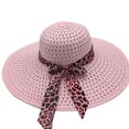 thumbnail image 2 of Cheers.US  Straw Panama Hat for Women Beach Hats Summer Sun Wide Brim Floppy Fedora Cap, 2 of 5