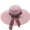 Light Pink, variant on Hevirgo Sunscreen Braided Foldable Straw Hat Leopard Bowknot Decor Wide Brim Women Beach Hat Fashion Accessories