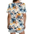 thumbnail image 4 of Otvok Womens Printed V-Neck Short-Sleeve T-Shirt Loose Top Short Sleeve Summer Tops, 4 of 6
