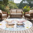 thumbnail image 5 of Watercolor Easter Round Area Rug 5ft, Cute Gnomes Eggs Flowers Colorful Grid Washable Non-Slip Circle Rugs for Bedroom Living Room Kitchen, Soft Low Pile Carpet for Dining Room Playroom Nursery, 5 of 9