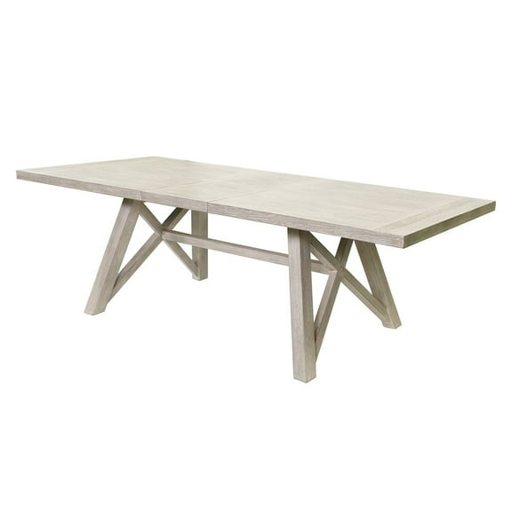 Modern Farmhouse Rectangular Extension Table Dining Table Light Tan Wood