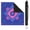 White-3, variant on Dark Blue Mahjong Table Cover 31.5 x 31.5 Inches Noise Reduction Anti Slip Game Mat Comes with Black Carrying Bag for Board Card Games