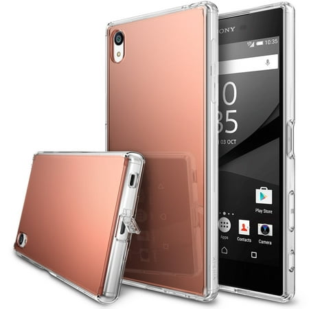 Ringke Mirror Case Compatible with Sony Xperia Z5 Premium, Bright Mirror Back Cover - Rose Gold