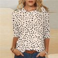 thumbnail image 2 of VBTAPA 3/4 Sleeve Tops for Women 2025 Dressy Casual Floral Print Tshirts Plus Size Crewneck Blouse Loose Fitted Tunic Tee Sales of the Day Multicolor XXL, 2 of 6