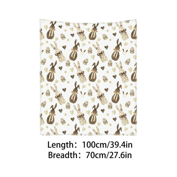 Happy Easter Blanket Rabbits Eggs Throw Blanket Rabbits Blanket Couch Sofa Soft Warm Bed Decoration For Women Men