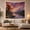 Lake Sunset, variant on River Leading to Mountains at Sunset with Stone Bridge and Cottage, Dreamy Boho for Nature Lovers, Scenic Wall Art Decor, Housewarming Gift Tapestry Wall Hanging for Living Room and Bedroom