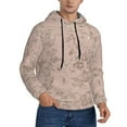 thumbnail image 2 of Uemuo Rose Gold Marble Texture Pattern Men's Hoodie - Casual Pullover Hoodie with Kangaroo Pocket, Stylish Hooded Sweatshirt for Everyday Wear-X-Large, 2 of 7