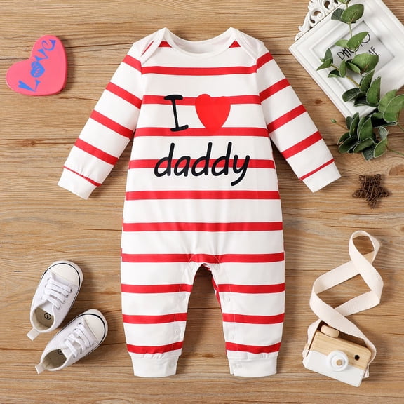 PatPat Baby Girls Bodysuits Outfits, Infant Clothes Naia Baby Girl/Boy Letter Print Long-sleeve Naia™ Jumpsuits