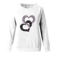 thumbnail image 4 of Craaazy Valentine Long Sleeve Tops for Women Love Heart Graphic Round Neck Shirt Gifts, 4 of 6