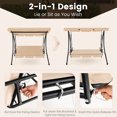 thumbnail image 4 of Laijoy Outdoor Swing Chair Glider Patio Hammock Converting Flatbed w/ Adjustable Canopy, 4 of 8