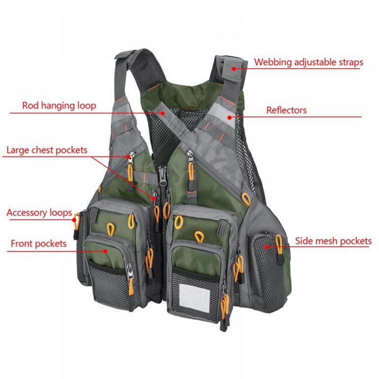 Strap Fishing Vest Adjustable for Men and Women, for Fly Bass Fishing and  Outdoor Activities 