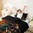 thumbnail image 3 of Castle Fairy Retro Motocross Bike Twin Bedding for Teens, Dynamic Mud Track Duvet Cover Set for Bedroom, Brown Teal,Black Reversible,2pcs,No Comforter, 3 of 6