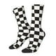 thumbnail image 1 of Balery Black and White Checkerboard Calcetas Largas con Estampado para Hombre y Mujer – Suaves y Transpirables, Talla Única (US 5-11), 1 of 6