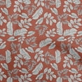 thumbnail image 1 of oneOone Cotton Jersey Dark Peach Fabric Tropical Line Drawing Leaf Craft Projects Decor Fabric Printed By The Yard 58 Inch Wide, 1 of 5