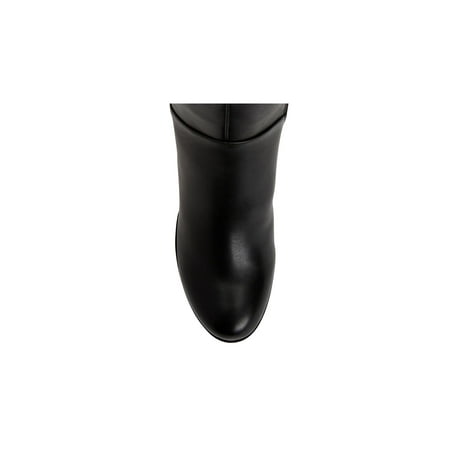 

GIANI BERNINI Womens Black Logo Hardware Slip Resistant Comfort Adonnys Round Toe Block Heel Zip-Up Leather Riding Boot 9 M WC