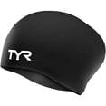 thumbnail image 2 of Gorro de natación TYR para adultos, pelo largo, silicona, sin arrugas, para trenzas, rastas, natació, 2 of 5