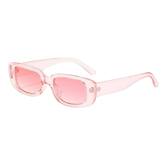 Lunettes de Soleil Rectangulaires Hommes Tendance Lunettes Épaisses pour Voyages Accessoires Photo Fêtes Rose