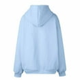 thumbnail image 5 of BRDFRL Women's Oversized Zip Up Hoodies Fleece Jacket Casual 2024 Fall Winter Sweatshirts Drawstring Y2K Hoodies Teen Girls Sky Blue L, 5 of 6