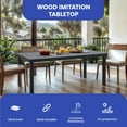 thumbnail image 2 of ModFusion 8-Person Outdoor Metal Dining Table with Sturdy Frame, Weather & Corrosion Resistance – Black, 2 of 7