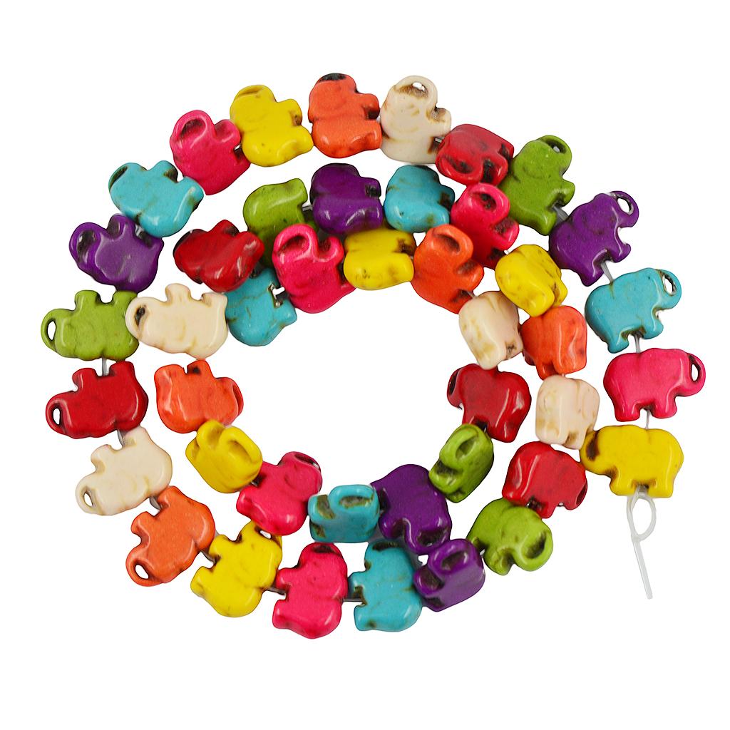 42pcs Gemstones Loose Beads Turquoise Charms for DIY Necklaces Bracelets