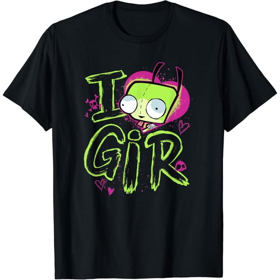 NODB Invader Zim Love Day I Love Gir T-Shirt BLACK Unisex S-5XL Hot Trending Shirt, Vintage Birthday Gift