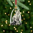thumbnail image 2 of Northlight 3.5" Silver-Plated Nativity Scene Christmas Ornament with European Crystals, 2 of 4