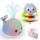 thumbnail image 2 of Electric Induction Water Spray Whale Bathroom Toy Water Spray Universal Light Music Bath Water Toy, 2 of 5