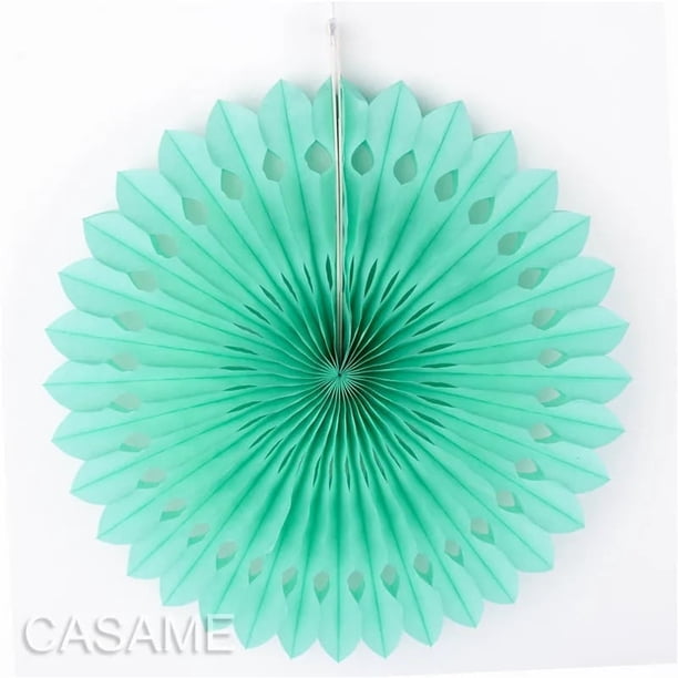 Pompones de papel decorativos para bodas, 10 cm, 15 cm, 20 cm y 25 cm, bolas de 4, 6, 8 y 10 pulgadas, para fiestas, decoración del hogar, decoración de cumpleaños, color menta, abanico de 8 pulgadas
